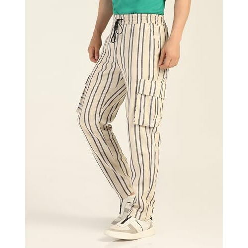 Toplot Men's Regular Casual Pants (Strip-Trouser-5206-Cosmic-36_Cosmic
