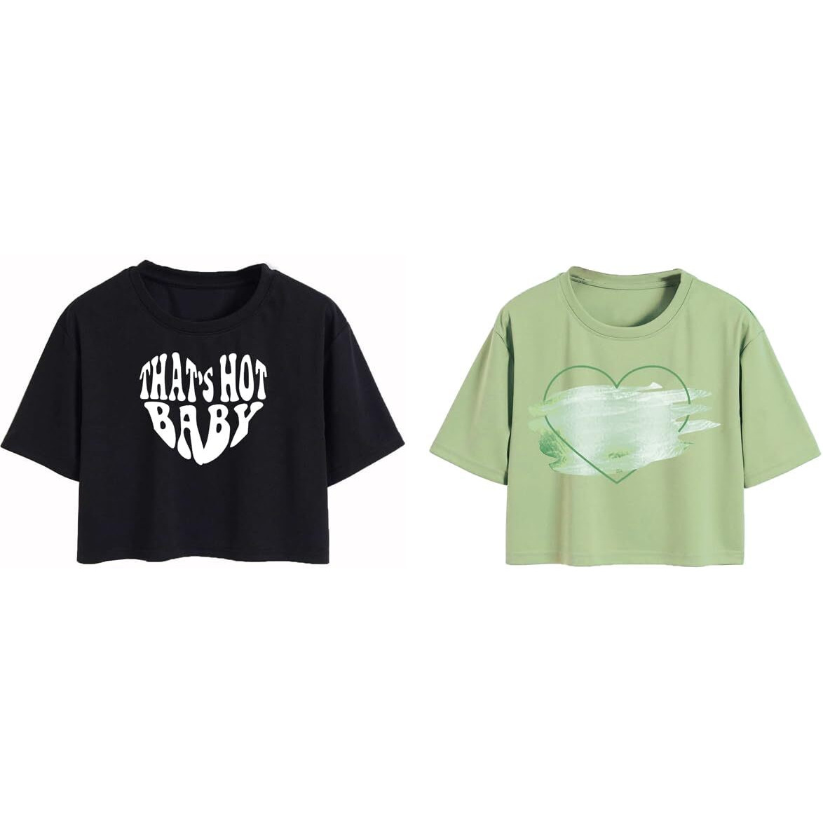 Toplot Tops For Women || Western Tops For Woman Stylish || Crop T-Shirt Western Pack Of 2 (Combo-Top-5256-Blk-Pst-M)