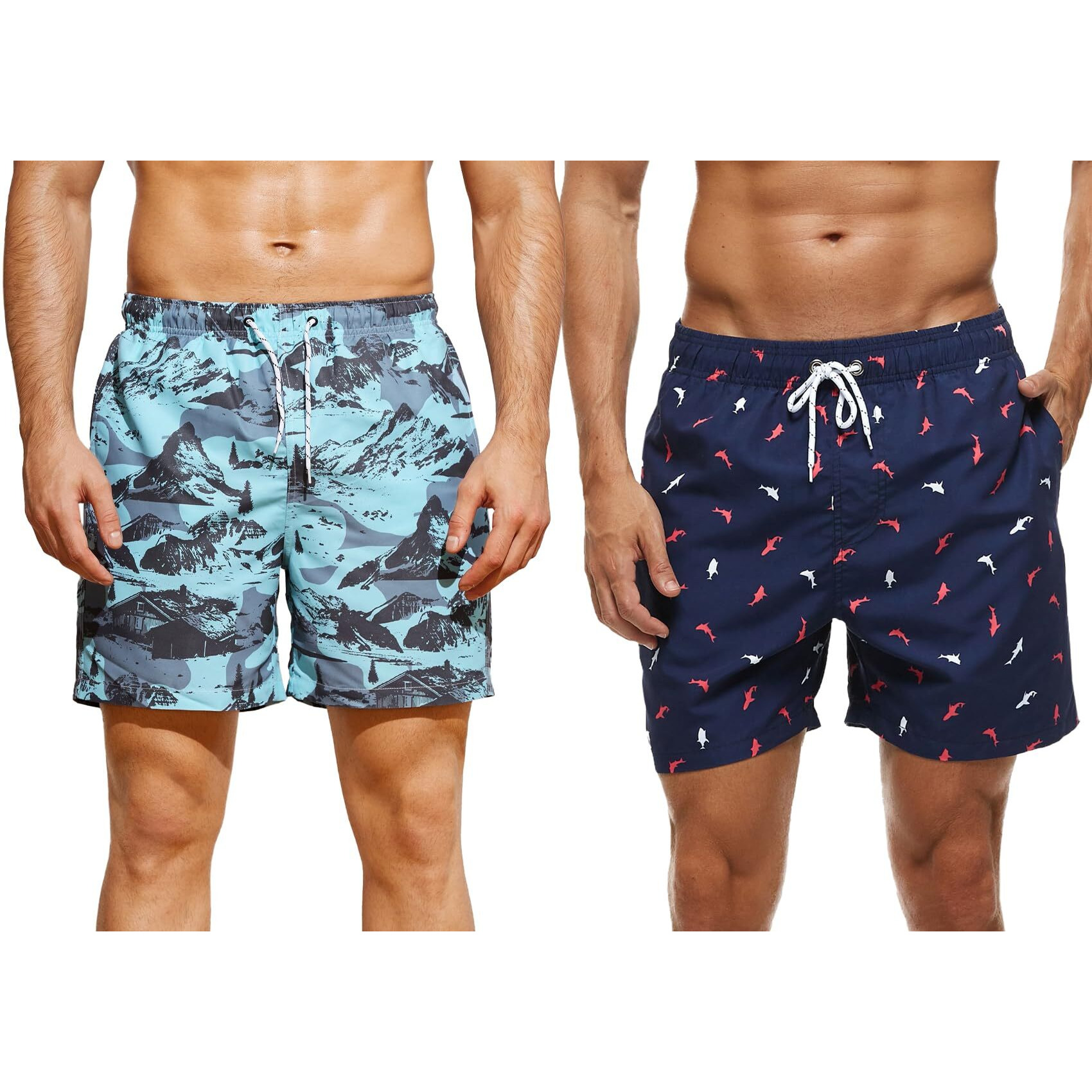 Toplot Regular Fit Printed Boxer Shorts For Men Pack Of 2 (Combo-5131-Mou-Nvy-S)