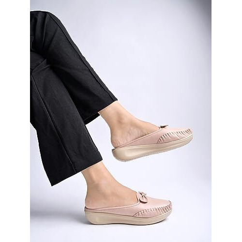 Shoetopia Girls B-1 Peach Loafer - 5 Uk (Girls-B-1-Peach)-Eu38