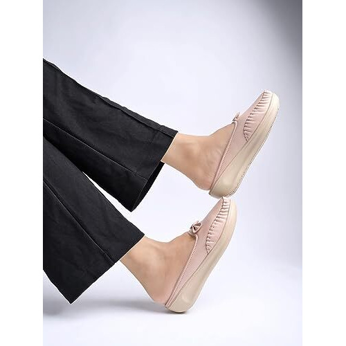 Shoetopia Girls B-1 Peach Loafer - 5 Uk (Girls-B-1-Peach)-Eu38