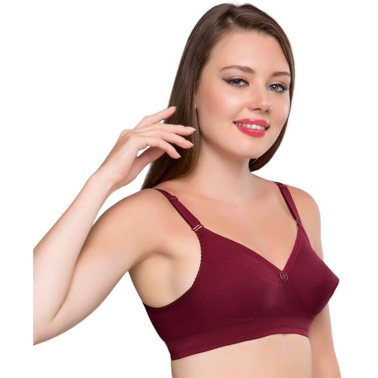 Trylo Namrata Bra Combo-36-Marun-C-Cup - Pack Of-2