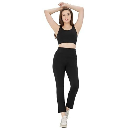 Trylo Flared Pant High Waist-Black-2Xl