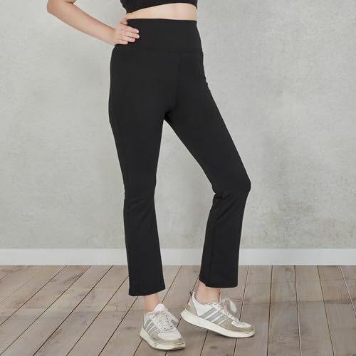 Trylo Flared Pant High Waist-Black-2Xl