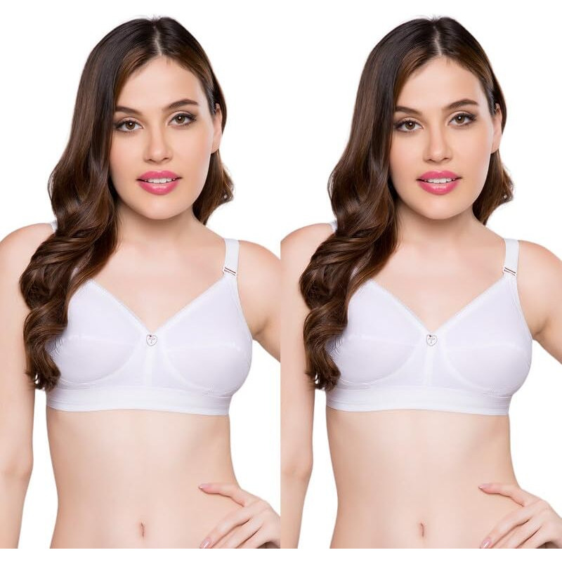 Trylo Namrata Bra Combo-36-White-C-Cup - Pack Of-2
