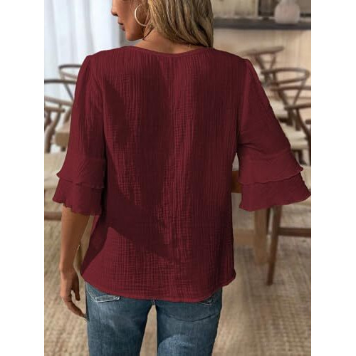 Toplot Fashion Women Tops || Shirt For Woman || Trendy Top For Women || Western Tops For Woman Stylish || Value Pack (Pop-Tshirt-5231-Maroon-Teal-Xs)