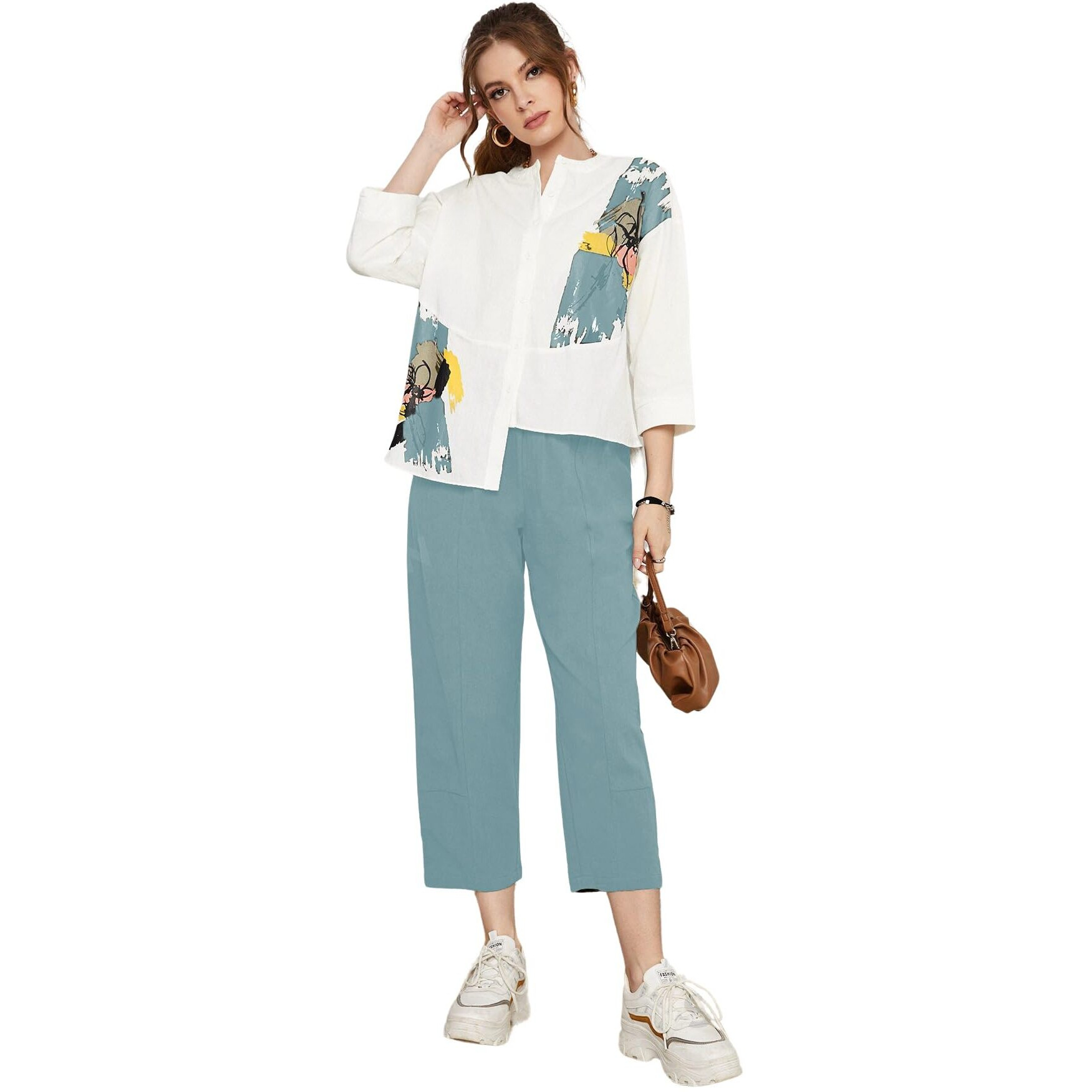 Toplot Co Ord Set For Women || Co Ord Set For Women Stylish (Block-Coord-5234-Aqua-Xs)
