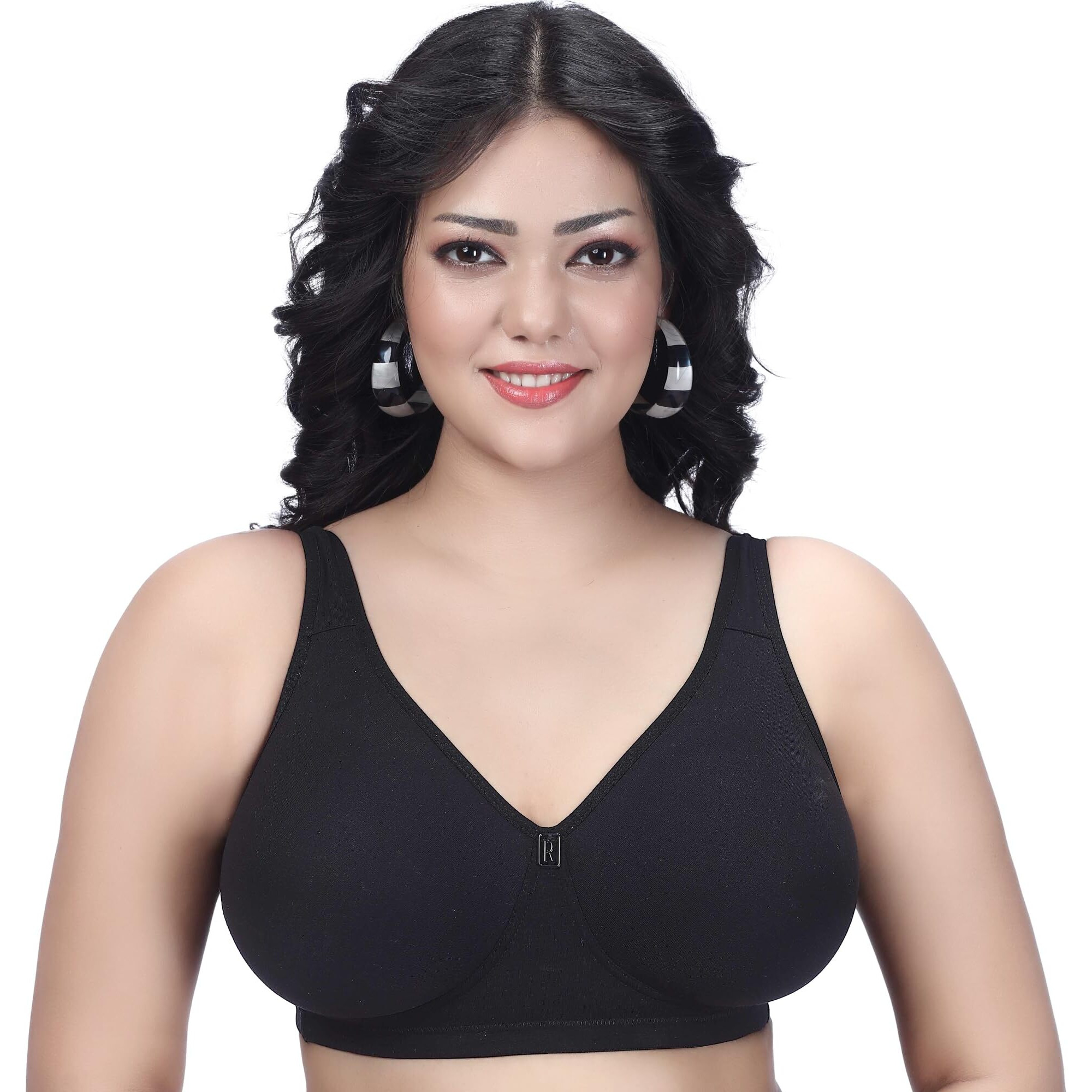 Trylo Comfortfit Bra Combo-42-Black-D-Cup - Pack Of-2