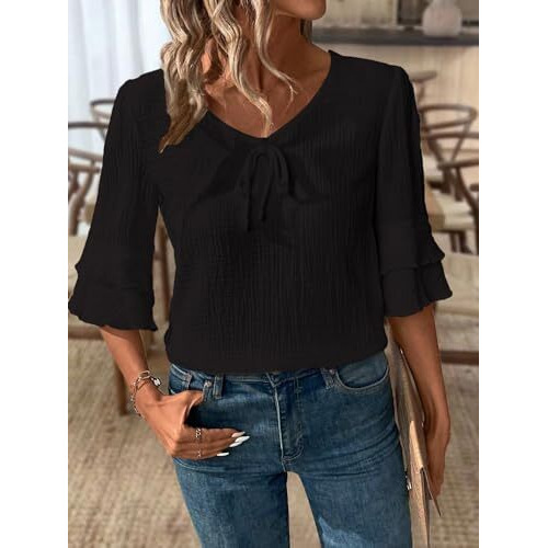 Toplot Fashion Women Tops || Shirt For Woman || Trendy Top For Women || Western Tops For Woman Stylish || Value Pack (Pop-Tshirt-5231-Black-White-Xl)