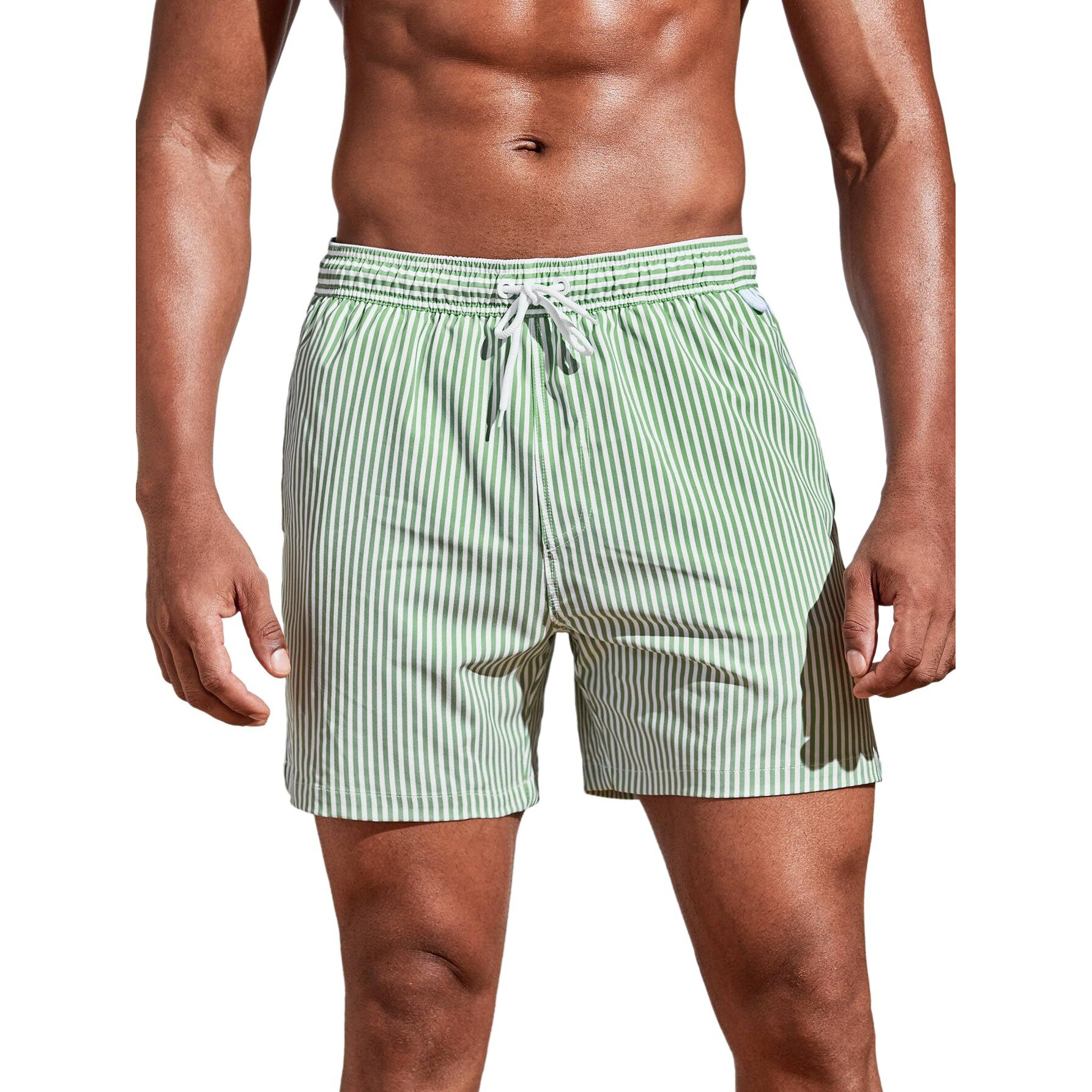 Toplot Regular Fit Stripe Printed Boxer Shorts For Men (Lining-Shorts-5129-Green-Xl)