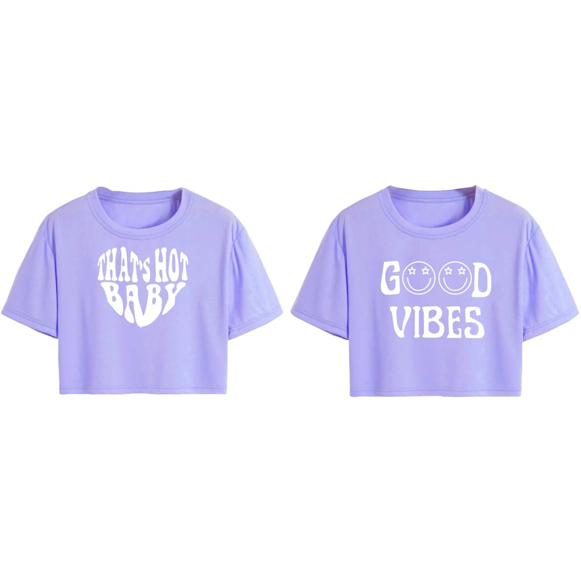 Toplot Tops For Women || Western Tops For Woman Stylish || Crop T-Shirt Western Pack Of 2 (Combo-Top-5258-Prl-Prl-L)