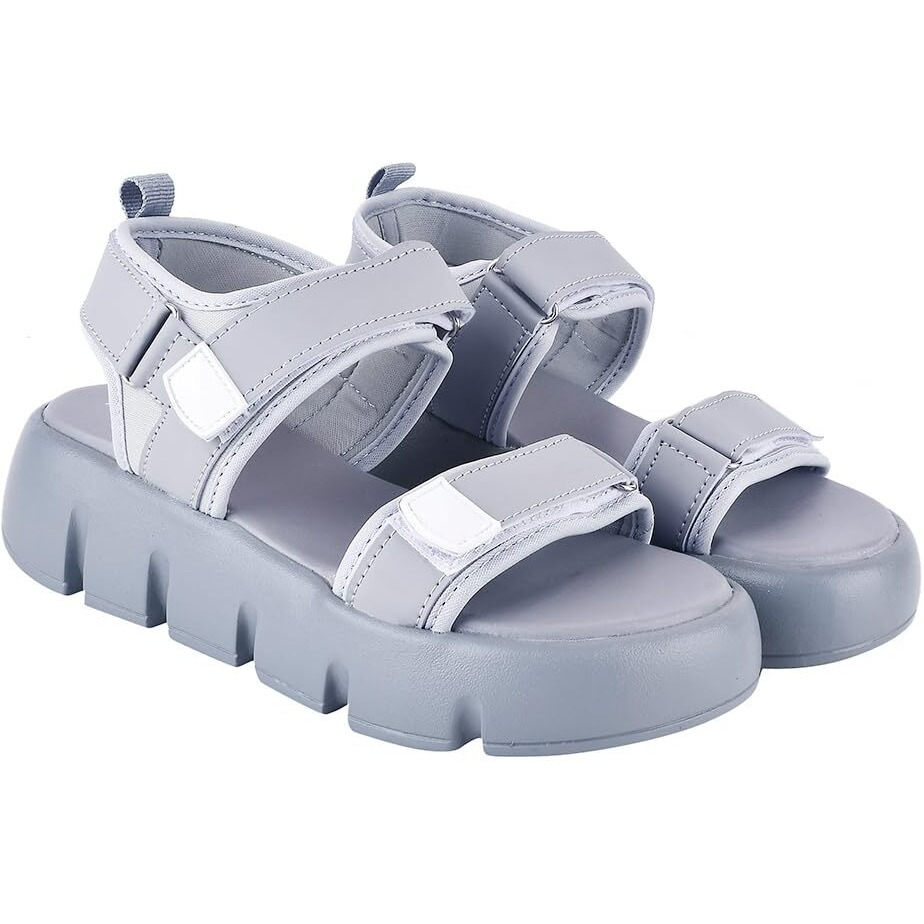 Shoetopia Girls Hitlar Grey Platform - 8 Uk (Girls-Hitlar-Grey)