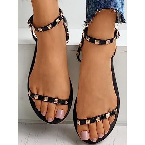 Shoetopia Girls Snd-122 Black Flat Sandal - 5 Uk (Girls-Snd-122-Black)