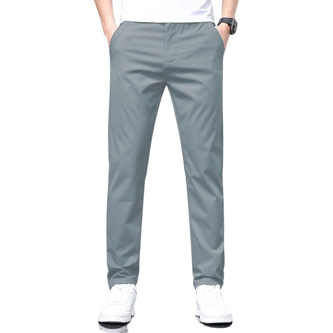 Toplot Men's Stylish Slim-Fit Casual Trousers (Casual-Trouser-5226-Silver-30)