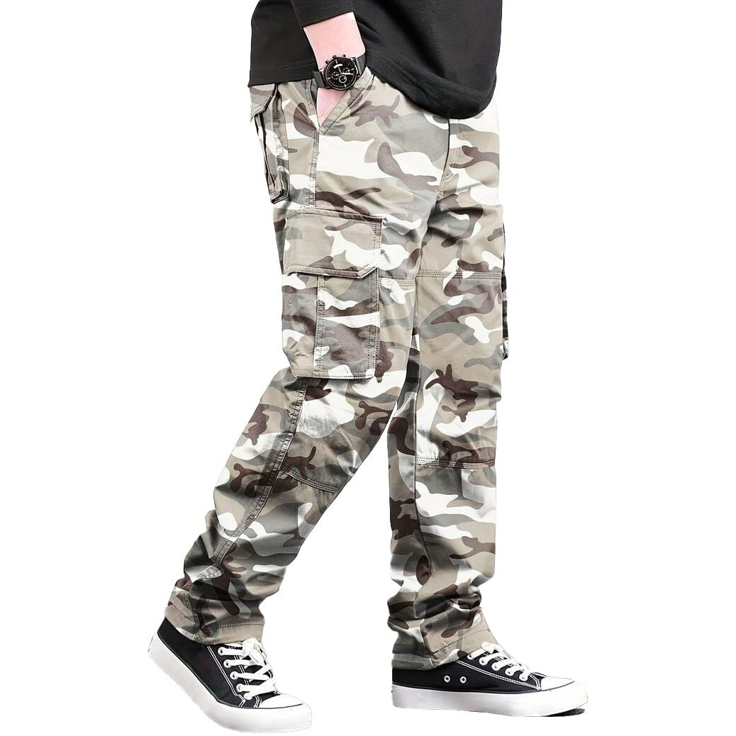 Toplot Men Cargo || Men Cargo Pants ||Camo Trousers || Utility Pants (Men-Camo-Cargo-5236-Grey-38)