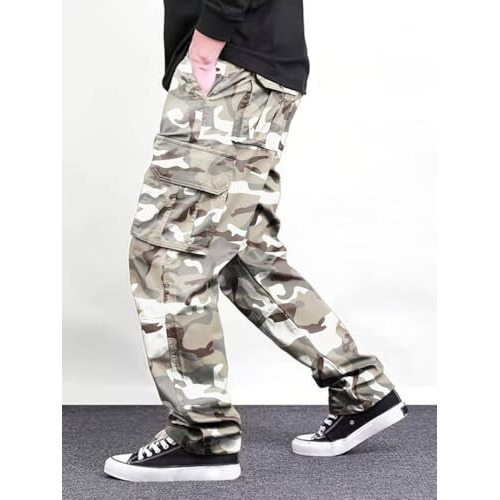 Toplot Men Cargo || Men Cargo Pants ||Camo Trousers || Utility Pants (Men-Camo-Cargo-5236-Grey-38)