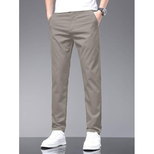 Toplot Men's Stylish Slim-Fit Casual Trousers (Casual-Trouser-5226-Dolphin-32)
