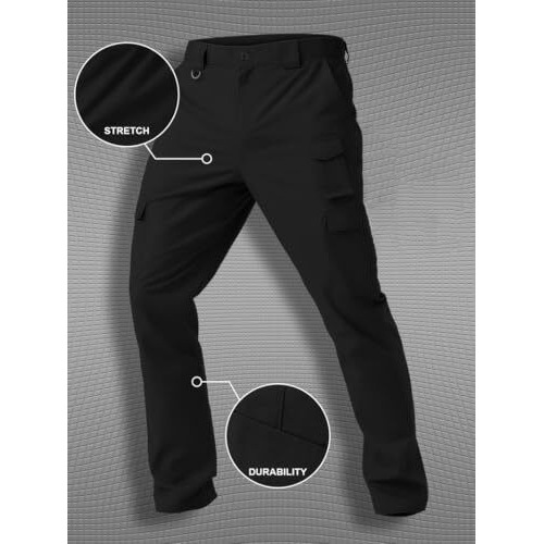 Toplot Men's Tactical Cargo Pants (Men-Cargo-5227-Black-30)