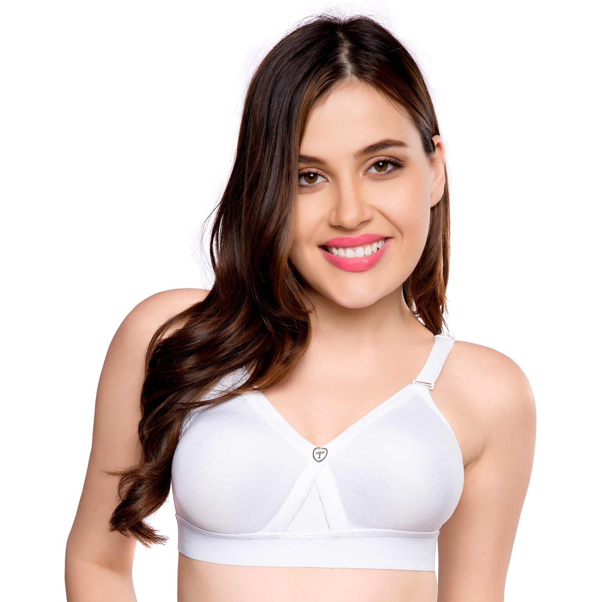 Trylo Women's Non-Wired Bra (Alpa_White_32G)