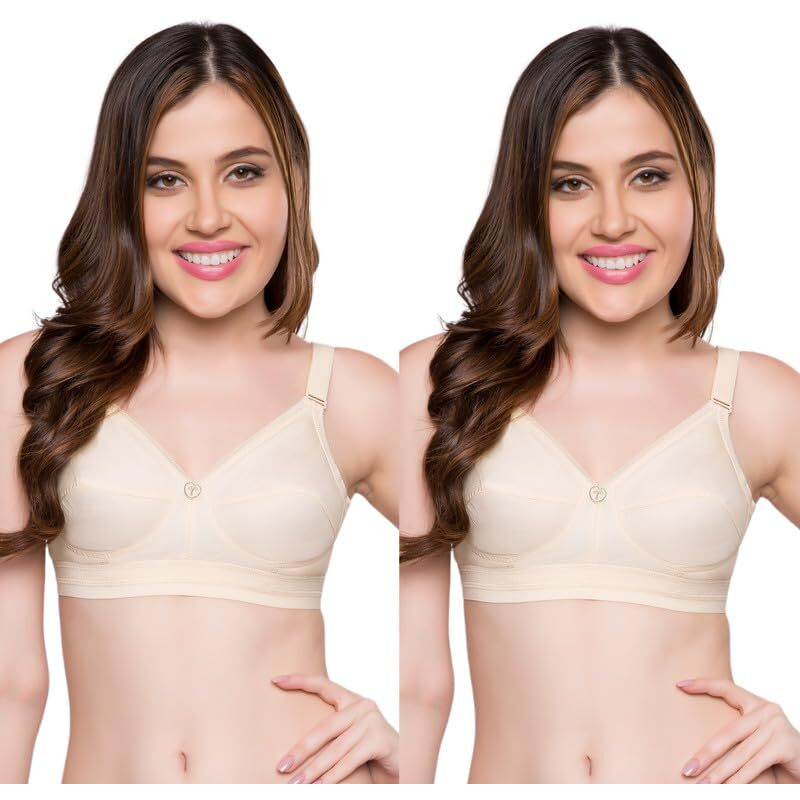 Trylo Namrata Bra Combo-36-Skin-C-Cup - Pack Of-2