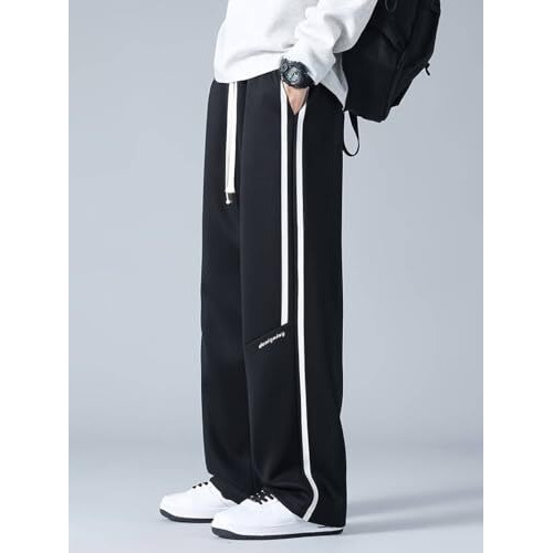 Toplot Trouser Pant For Men || Track Pant For Men Straight Fit || Track Pant Men || Men Stylish Track Pant (Men-Track-Pant-5240-Black-32)