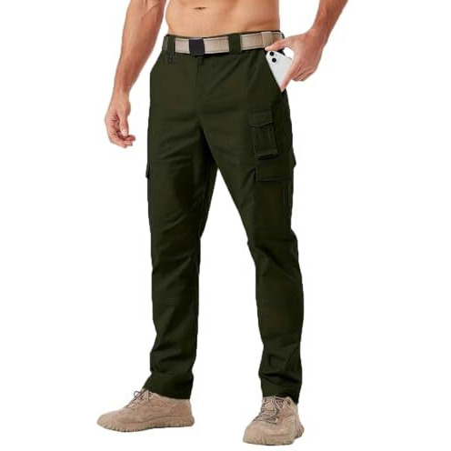 Toplot Men's Tactical Cargo Pants (Men-Cargo-5227-Olive-32)
