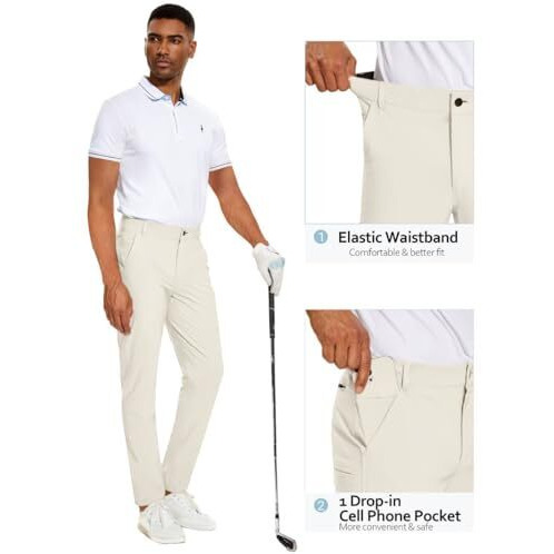 Toplot Men's Casual Pants (Men-Pant-5223-Cream-36)