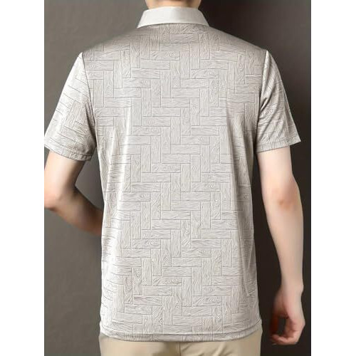 Toplot T Shirt For Men || Men Casual T-Shirt || Regular Fit || Printed Polo (Printed-Polo-5218-Green-Grey-Xl)