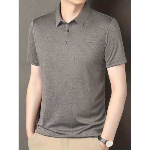 Toplot T Shirt For Men || Men Casual T-Shirt || Regular Fit || Printed Polo (Printed-Polo-5218-Brown-Brown-L)