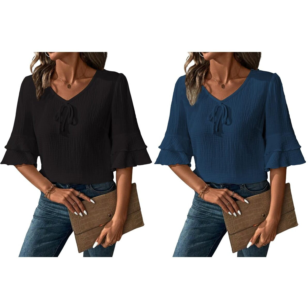 Toplot Fashion Women Tops || Shirt For Woman || Trendy Top For Women || Western Tops For Woman Stylish || Value Pack (Pop-Tshirt-5231-Black-Teal-Xs)
