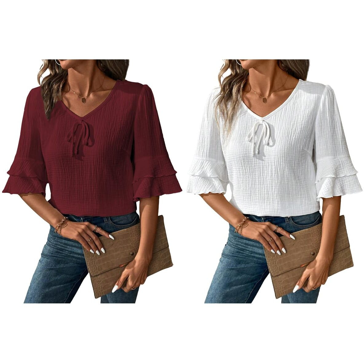 Toplot Fashion Women Tops || Shirt For Woman || Trendy Top For Women || Western Tops For Woman Stylish || Value Pack (Pop-Tshirt-5231-Maroon-White-S)