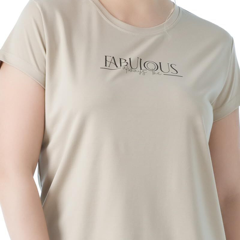 Trylo T-Shirt-Vts-1042-Beige-Xl
