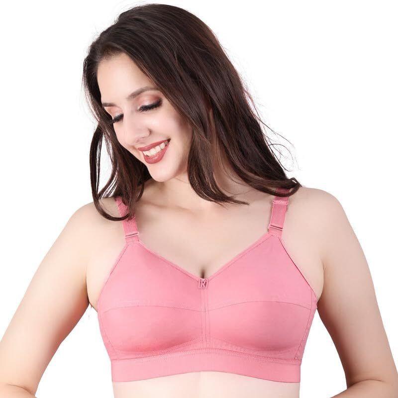 Trylo Riza Cottonfit Bra Combo Pack Olivegreen & Rose Gold 40 D - Cup - Pack Of-2
