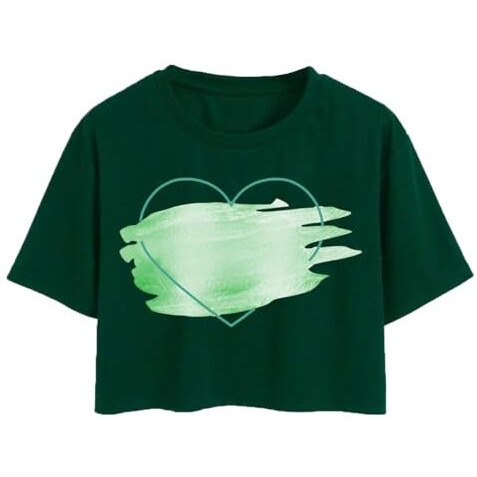 Toplot Tops For Women || Western Tops For Woman Stylish || Crop T-Shirt Western Pack Of 2 (Combo-Top-5256-Pst-Olv-Xl)