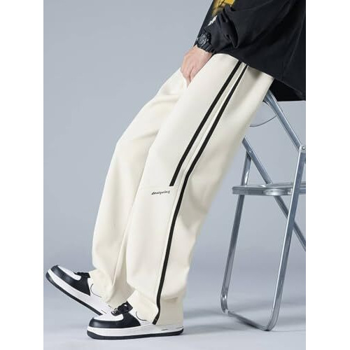 Toplot Trouser Pant For Men || Track Pant For Men Straight Fit || Track Pant Men || Men Stylish Track Pant (Men-Track-Pant-5240-White-36)