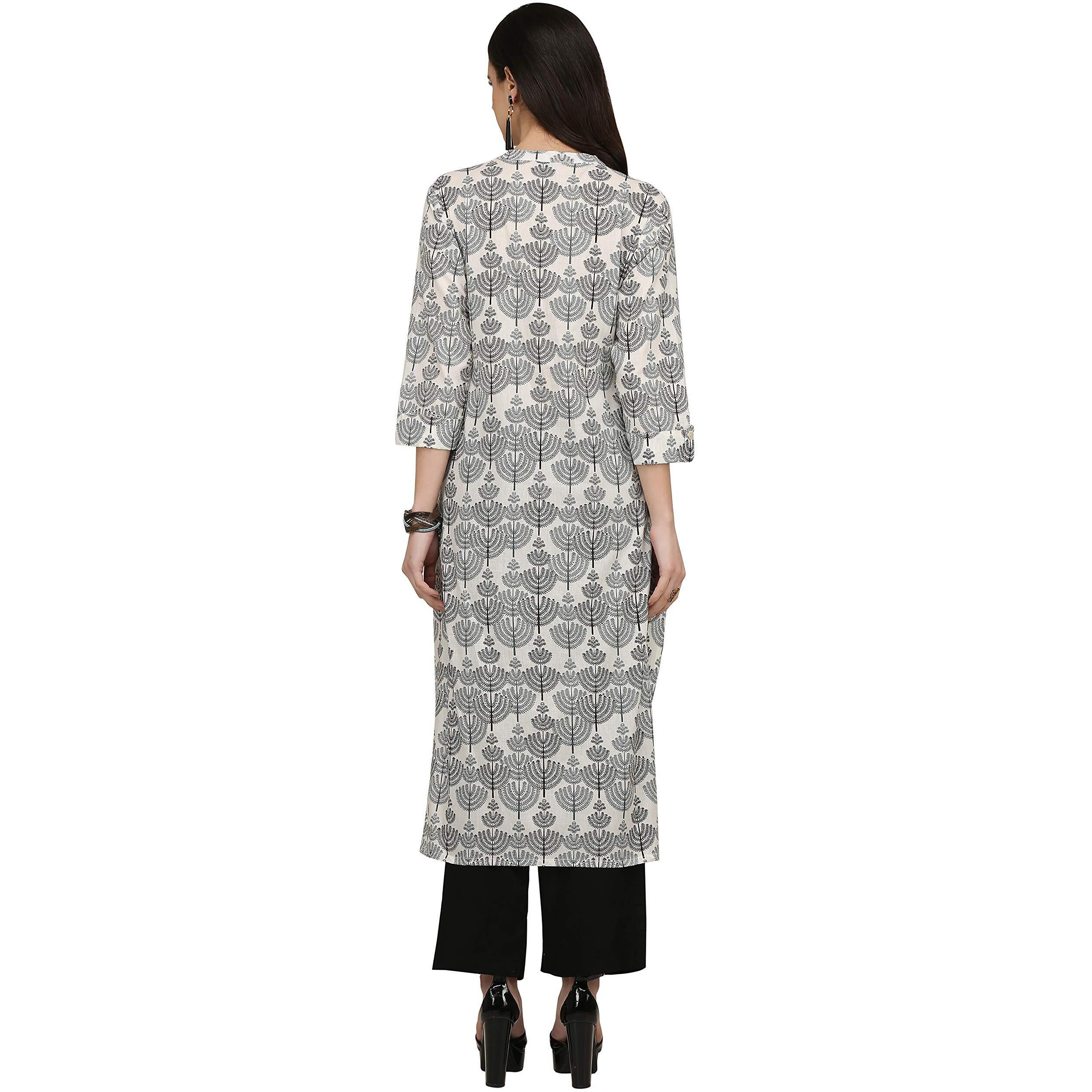 Gosriki Women's Cotton Kurta (Kur190016-Xxl_2Xl_Multicoloured)