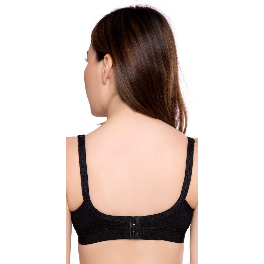 Trylo Women's Non-Wired Bra (Alpa_Black_34H)