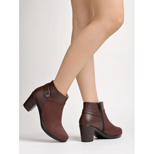 Shoetopia Girls Bt-3407 Brown Ankle Boot - 7 Uk (Girls-Bt-3407-Brown)