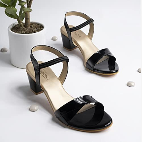 Shoetopia Women's Flat Sandal (7 Uk) /Black