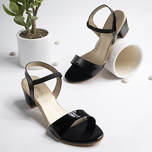 Shoetopia Women's Flat Sandal (7 Uk) /Black