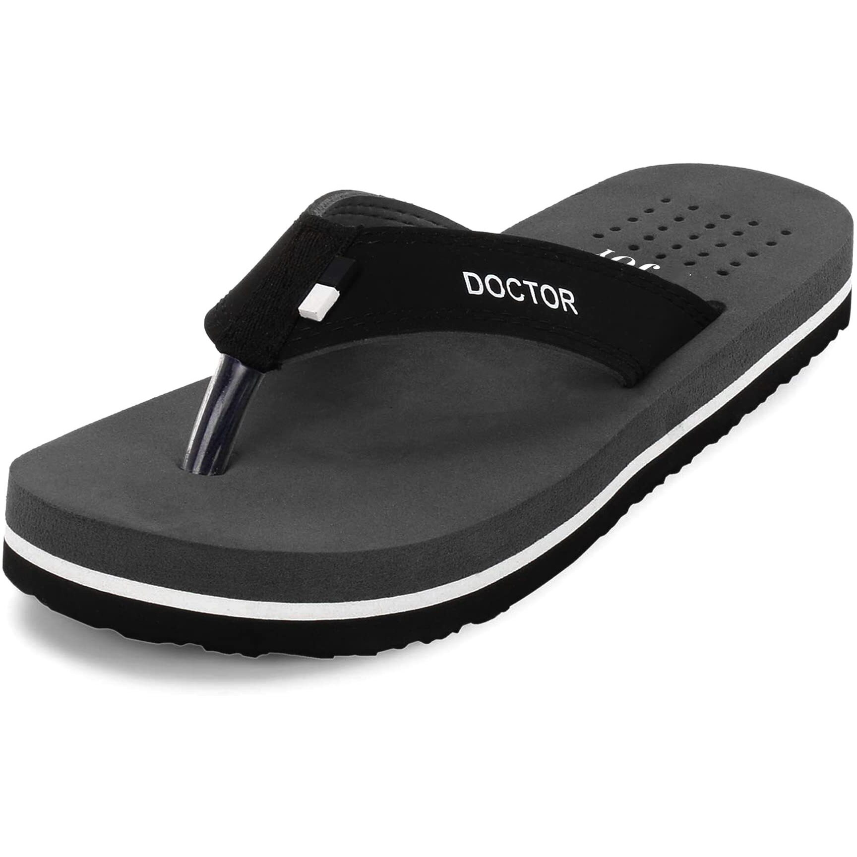 Ortho Joy Men's Extra Soft Doctor Ortho Open Back Slippers (Grey, 6 Uk)