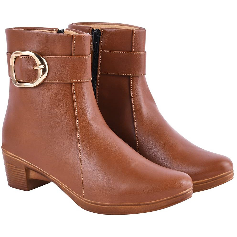 Shoetopia Girls Bt-7074 Tan Ankle Boot - 6 Uk (Girls-Bt-7074-Tan)