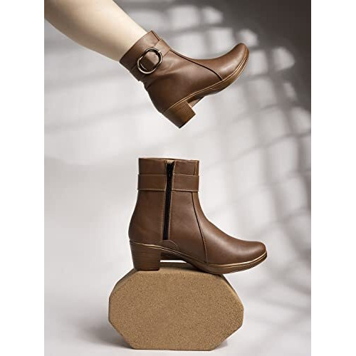 Shoetopia Girls Bt-7074 Tan Ankle Boot - 6 Uk (Girls-Bt-7074-Tan)