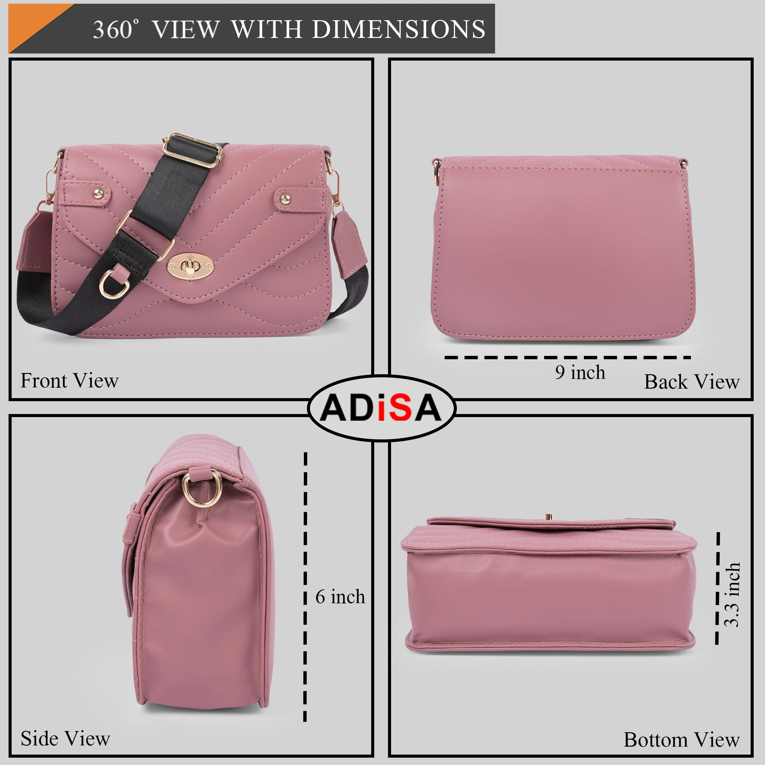 Adisa Women's Sling Bag (D. Pink)