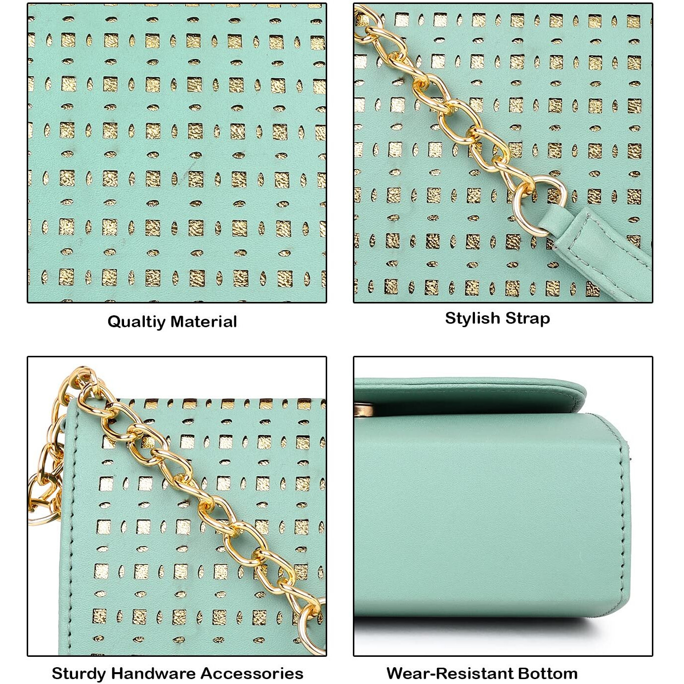 Adisa Sl5010 Women/Girls Party Sling Bag (Green)