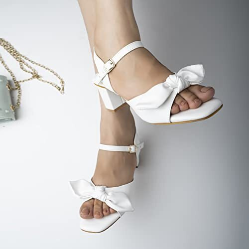 Shoetopia Women's Block Heel Sandal (3 Uk)