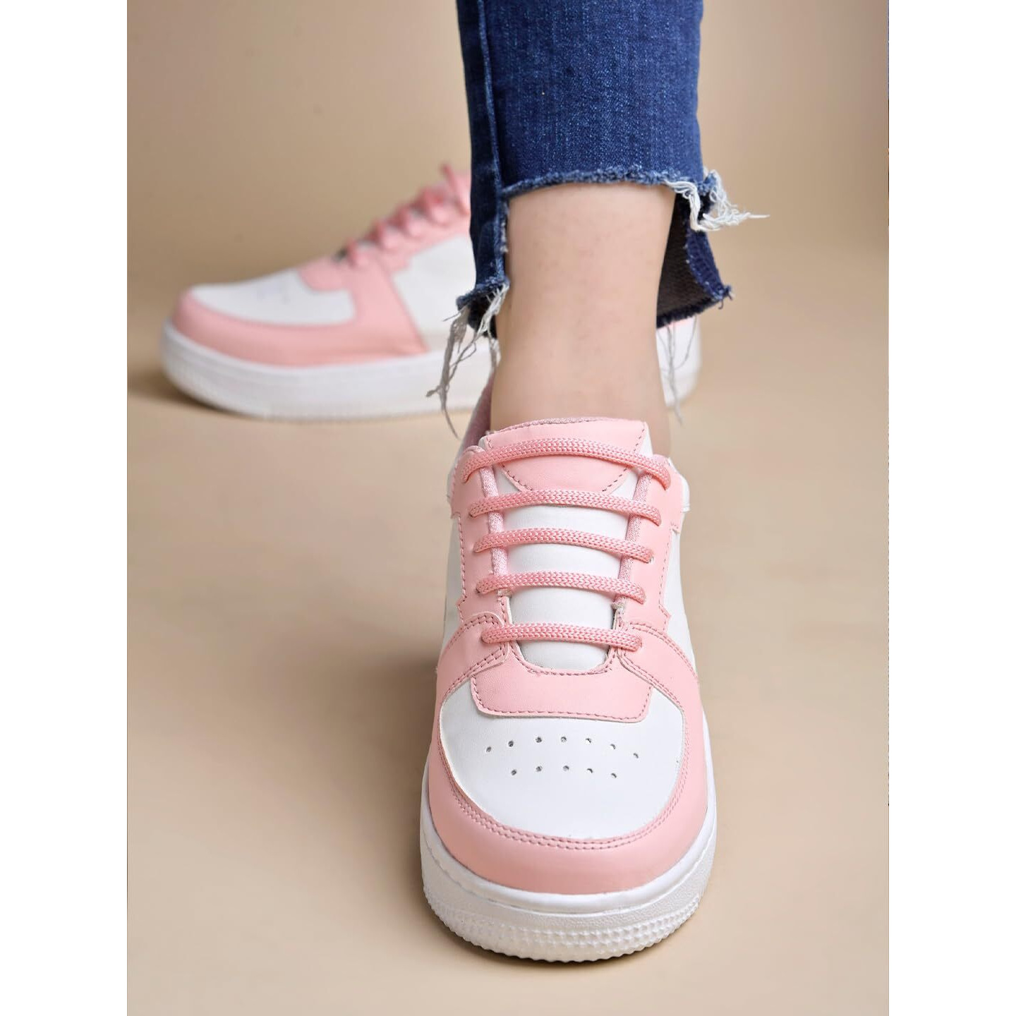 Shoetopia Sneakers, Casual Shoes, Comfortable, Walking, Running Shoes For Women & Girls Pink-Eu38