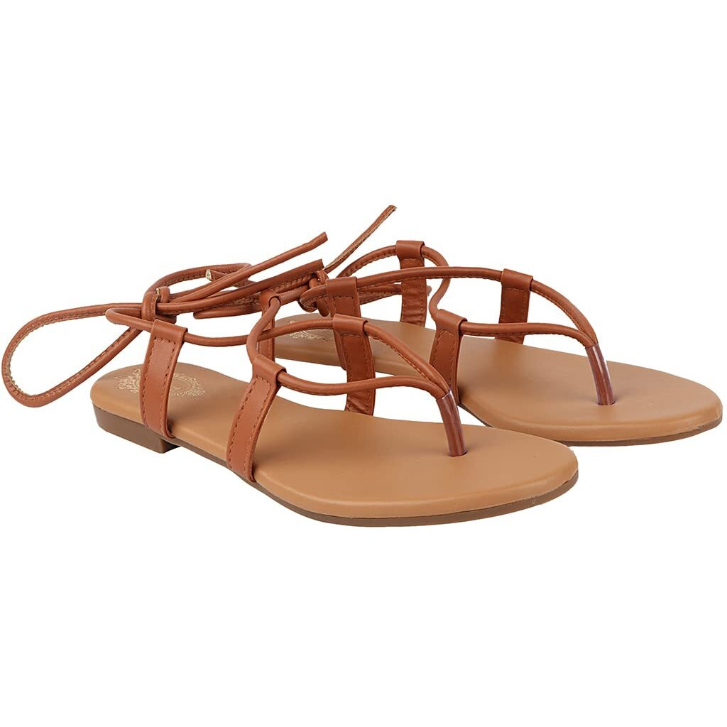 Shoetopia Women's Block Heel Sandal (6 Uk) /Brown