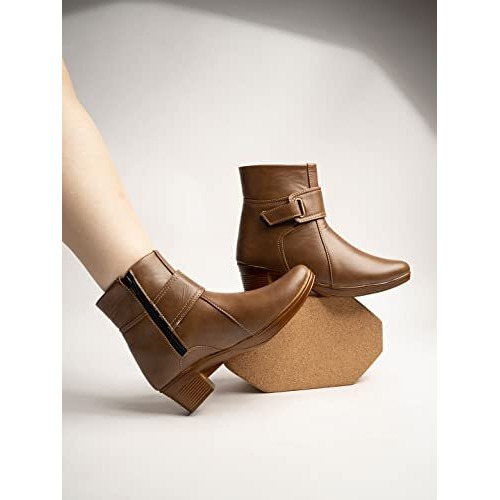 Shoetopia Girls Bt-7079 Brown Ankle Boot - 8 Uk (Girls-Bt-7079-Brown)