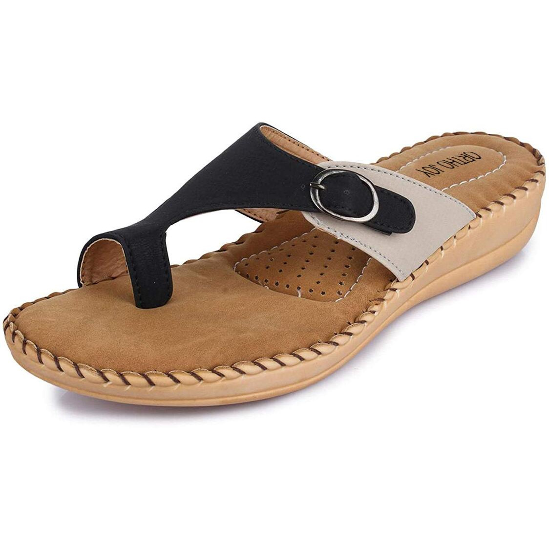 Ortho Joy Women's Extra-Soft Doctor Ortho Slippers-Black